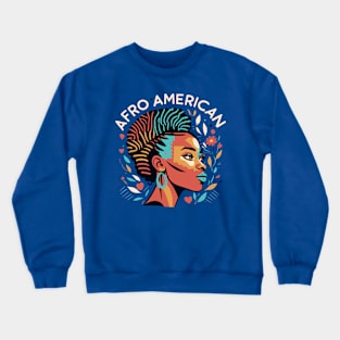 Afro American Woman Crewneck Sweatshirt